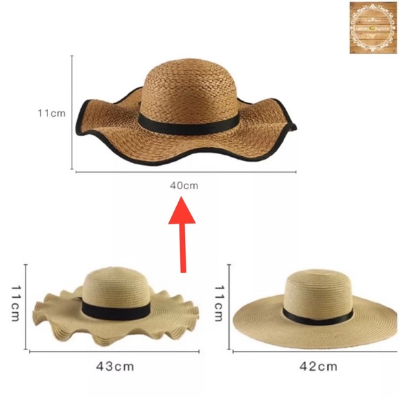NEW Fashion Women Summer Big Wide Brim Straw Hat Floppy Beach Sun Foldable Cap - Picture 8 of 8